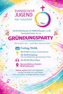 Plakat Gründungsparty
